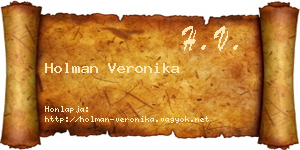 Holman Veronika névjegykártya